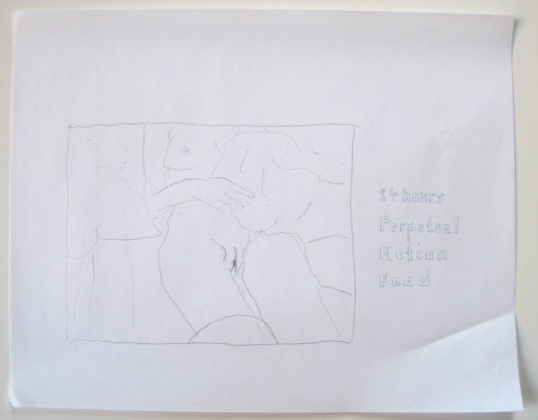 24 h perpetual motion food drawing